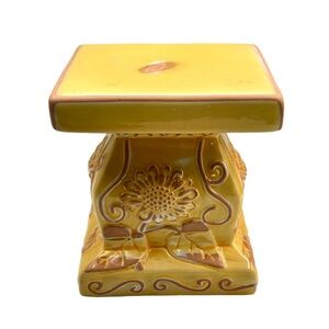 Southern Living at Home Tuscan Glazed Sunflower Pillar Candle Stand Pedestal